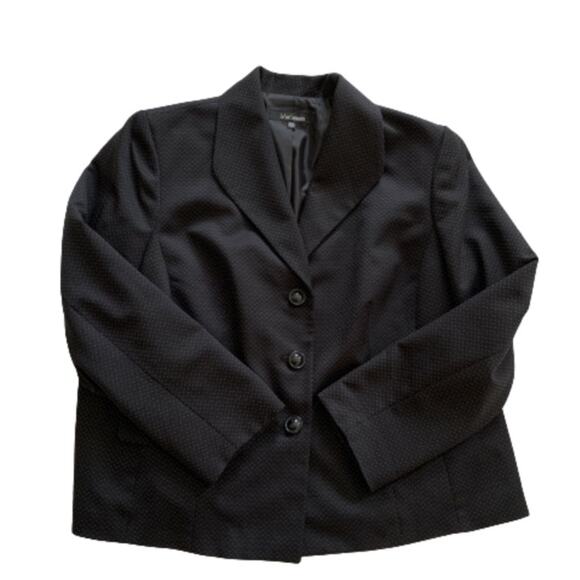 Le Suit Blazer Separates Black White Three Button Career Jacket Plus Size 18W - Picture 9 of 13